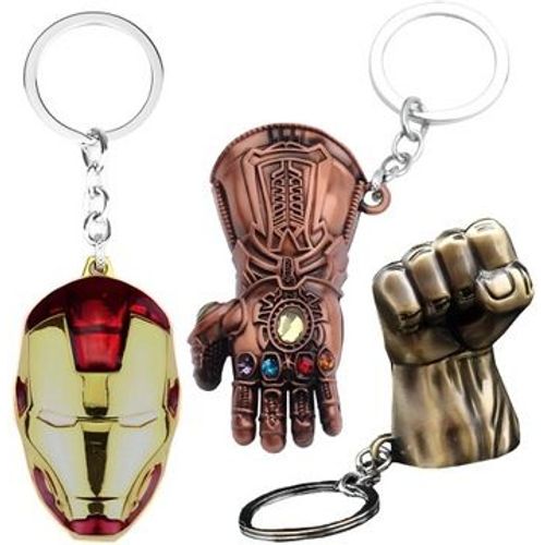 3x Porte-Clés Ironman Thanos Hulk Cintre Ysk5512