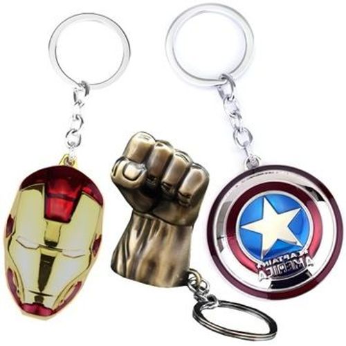 3x Porte-Clés Capitaine Ironman Hulk Ysk5519