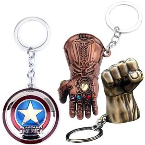 3x Porte-Clés Capitaine Hulk Thanos Ysk5514