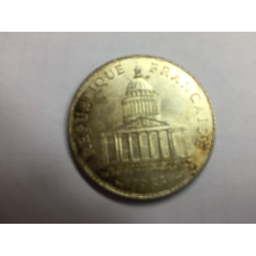 Pièce De 100 Francs En Argent Année 1983 Avec Le Pantheon