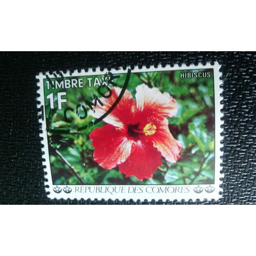 Timbre Comores ( Yt T6 ) 1977 Fleurs, Hibiscus