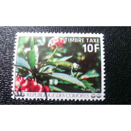 Timbre Comores ( Yt T9 ) 1977 Caméléon (Chamaeleo Sp.)