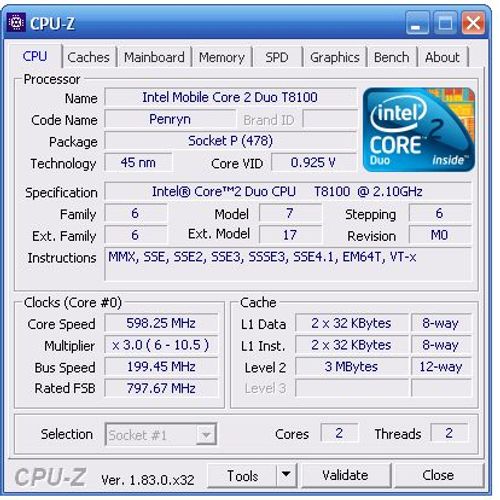 Dell Vostro 1500 - 15" Intel Core 2 Duo T8100 - 2.1 Ghz - Ram 2 Go - DD 160 Go
