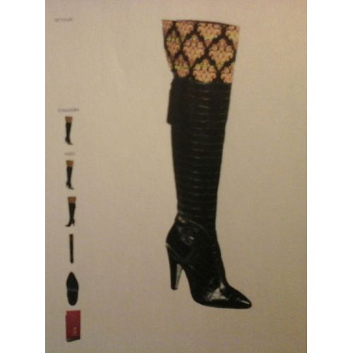 Bottes Cuissardes Cuir 38 Noir