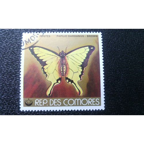 Timbre Comores ( Yt 220 ) 1978 Machaon D'afrique (Papilio Dardanus)