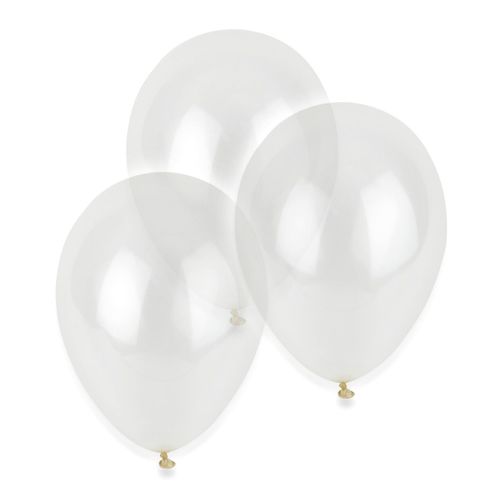12 Ballons Transparents 28 Cm Taille Unique