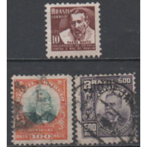 Brésil: Lot De 3 Timbres .