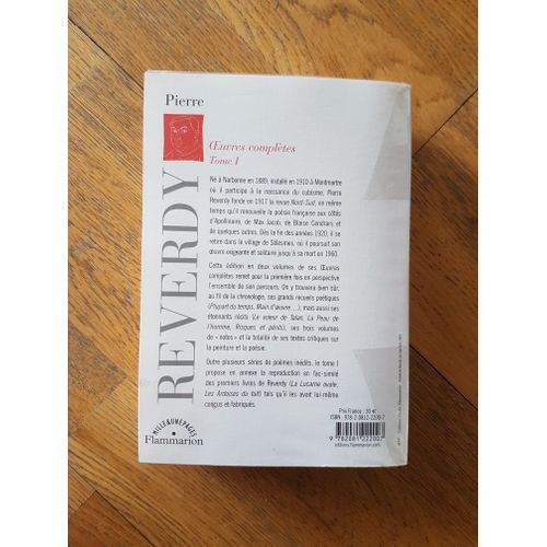 Pierre Reverdy Œuvres complètes - 1 Amazon.com: Œuvres complètes (1): 9782081222007: Reverdy