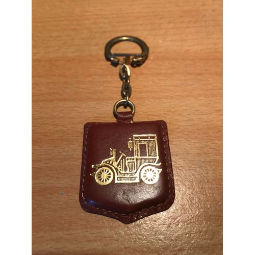 Porte Clé , Clef , Clefs Renault Ancien Luxe , Cuir Marron , "Concessionnaire Renault Auxerre