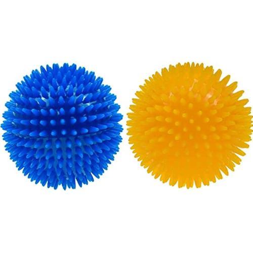 Jouets Pour Animaux De Compagnie À Mâcher Sphériques À Haute Élasticité Jouets Pour Chiens En Caoutchouc (Bleu Et Orange) Total 2pcs