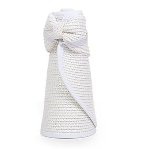 Chapeau De Paille Pliable À Large Bord Pour Fille Casquettes De Protection Solaire Décontractées Chapeaux De Plage Et De Voyage Visières D'été