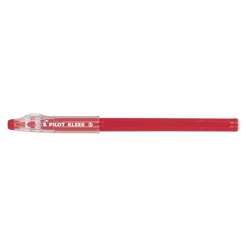 Pilot Stylo Bille À Capuchon Kleer Effaçable Pte Fine Rouge