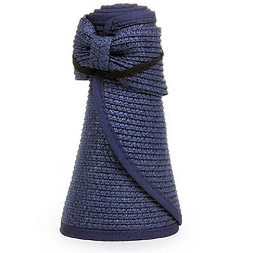 Chapeau De Paille Pliable À Large Bord Pour Fille Casquettes De Protection Solaire Décontractées Chapeaux De Plage Et De Voyage Visières D'été