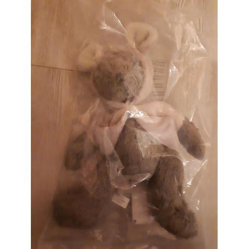 Doudou Ours Sweat Capuche Souris Rose Pasito A Pasito Peluche Plush Soft Roy Mouse