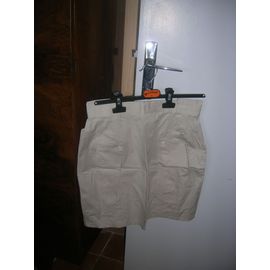 Jupe Copines Multi-Poches Coton Petit 40 Taille À Plat 36 Cm Beige