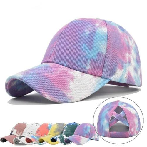 Casquette De Baseball Réglable Pour Hommes Et Femmes Chapeau De Soleil Hip Hop Queue De Cheval Teinte Casquettes Chignon Désordonné Casquettes En Maille Décontractées En Coton Nouveau 2024