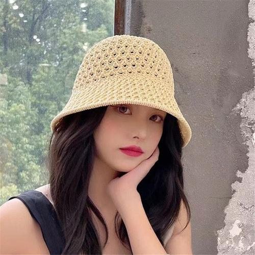 Chapeau De Soleil À Large Bord Pour Femmes Et Filles Couvre-Chef D'été Souple De Plage Ander En Paille Bretonne Tissé Chapeau E27 Let In Air Casquette De Protection Solaire 2023