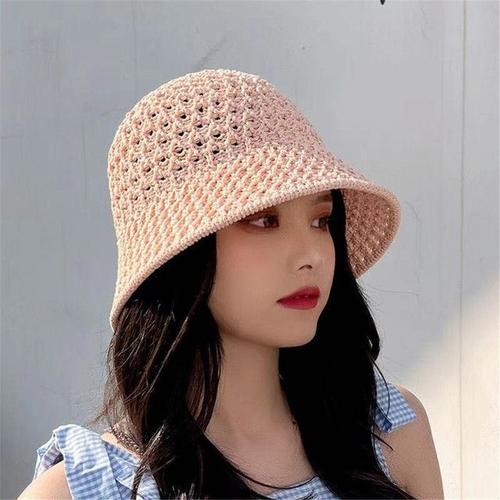 Chapeau De Soleil À Large Bord Pour Femmes Et Filles Couvre-Chef D'été Souple De Plage Ander En Paille Bretonne Tissé Chapeau E27 Let In Air Casquette De Protection Solaire 2023