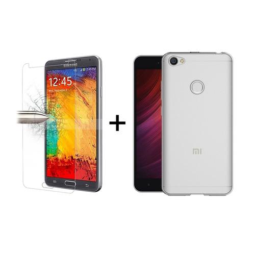 Tboc® Pack: Coque Gel Tpu Transparent + Protecteur D'écran En Verre Trempé Pour Xiaomi Redmi Note 5a (5.5 Pouces) Silicone Ultra Mince Étui Housse. Protecteur Résistant Aux Chocs, Rayures À L'abrasion