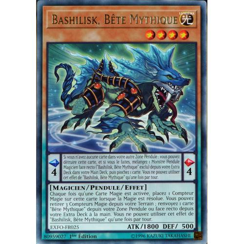 Carte Yu-Gi-Oh Exfo-Fr025 Bashilisk, Bête Mythique