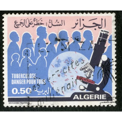 Timbre Oblitéré Algérie, Tuberculose, Danger Pour Tous, 0.50
