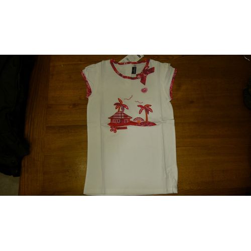 T-Shirt Sergent Major 12 Ans Blanc Et Rouge Neuf