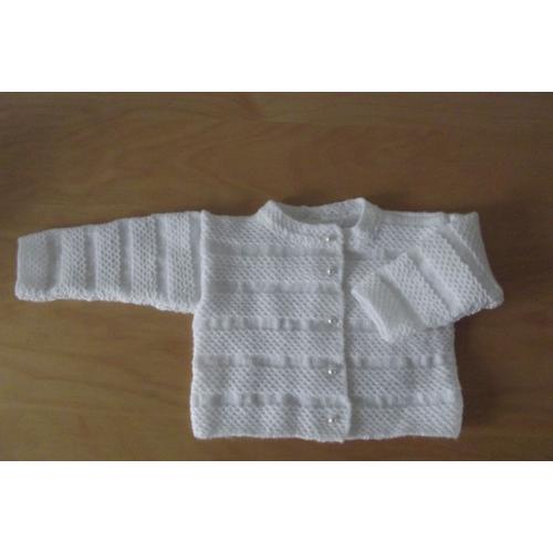 Gilet Bebe Laine 3 Mois Blanc Mode Enfant Rakuten