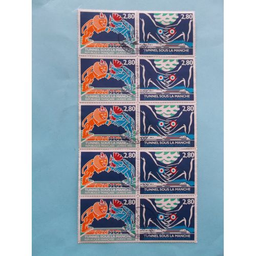 Bloc 10 Timbres "Tunnel Sous La Manche" (1994)
