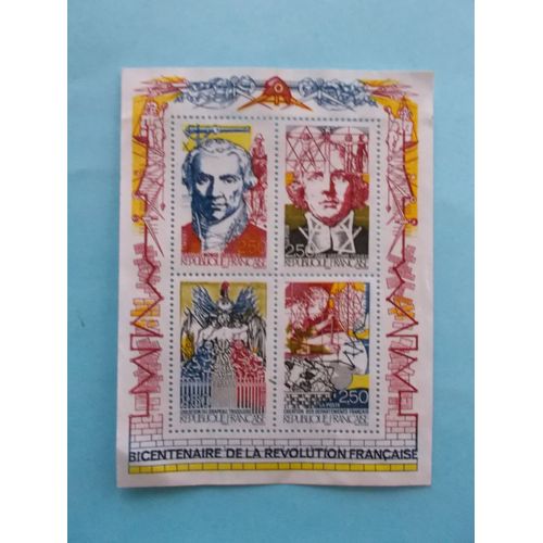 Bloc 4 Timbres "Bicentenaire De La Révolution Française