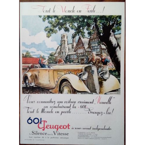 Publicité Peugeot Recto Verso
