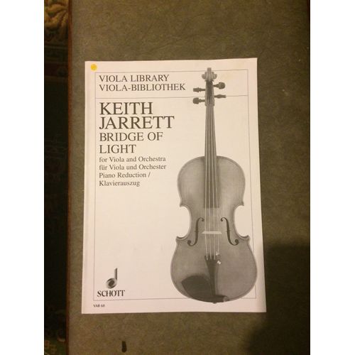 Keith Jarrett Bridge Of Light Partition Pour Alto Et Piano Éditions Schott