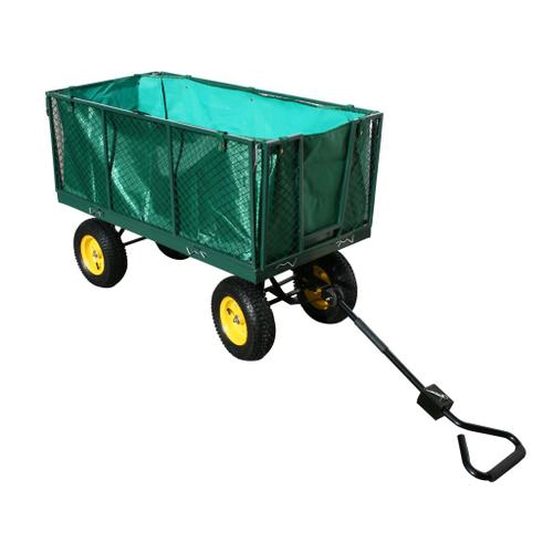 Chariot de jardin XXL, remorque à main, avec bâche, cotés amovibles, Max  600Kg BC-ELEC.com