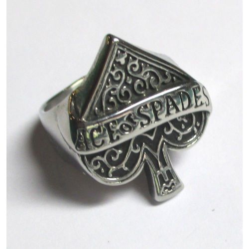 Bague As De Pique 9us Fan Motorhead Inscription Ace Of Spades Dans La Chevaliere