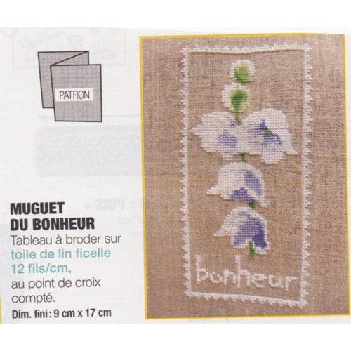 Patron Couture Broderie N°1398 : Tableau " Muguet Du Bonheur ". Dimensions Fini : 9x17cm