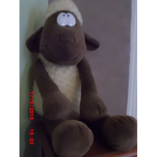 Mouton Ecru Et Marron Nicky Toy