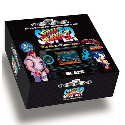 Console Portable Sega Megadrive + 18 Jeux - Édition Super Street Fighter Ii