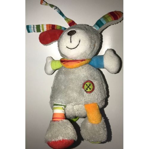 Doudou Musical Chien Tigex Lapin Gris Vert Anis Bleu Blanc Peluche Boite A Musique Jouet Bebe