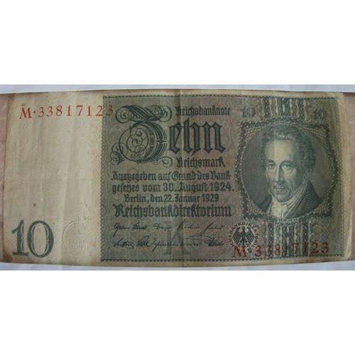 Billet De 10 Reichsmark 1929