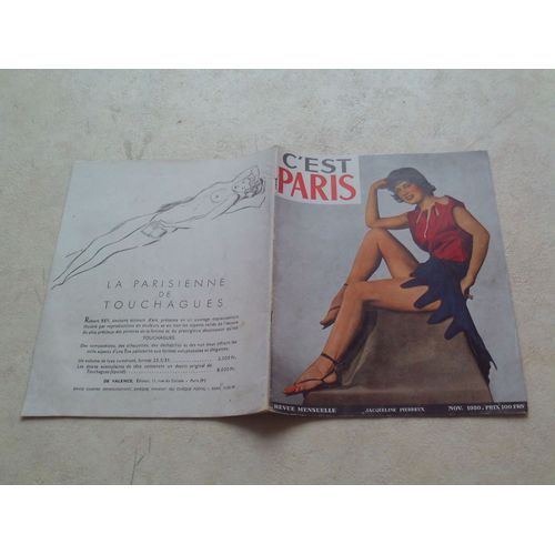 C'Est Paris.... Jacqueline Pierreux En Couverture. Revue Mensuelle N° 10