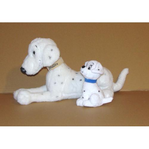 Les 101 Dalmatiens Peluche Doudou Chien Perdita Et Un Petit Chiot