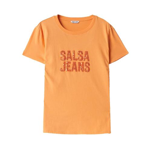 Tee Shirt Manches Courtes Salsa Embroidered Logo T-Shirt Orange