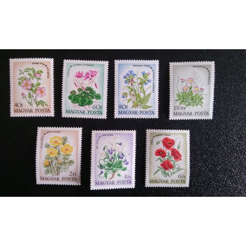Timbre Magyar Posta (Hongrie) ( Yt 2322 A 2328 ) 1973 Séries: Fleurs (1973)