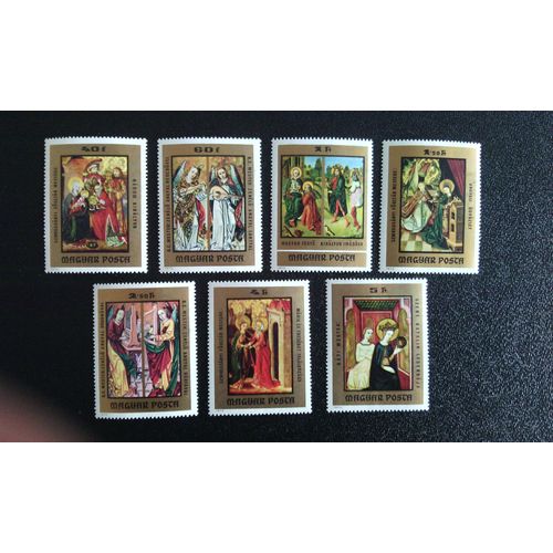 Timbre Magyar Posta (Hongrie) ( Yt 2336 A 2342 ) 1973 Séries: Peintures Du Christian Museum, Esztergom
