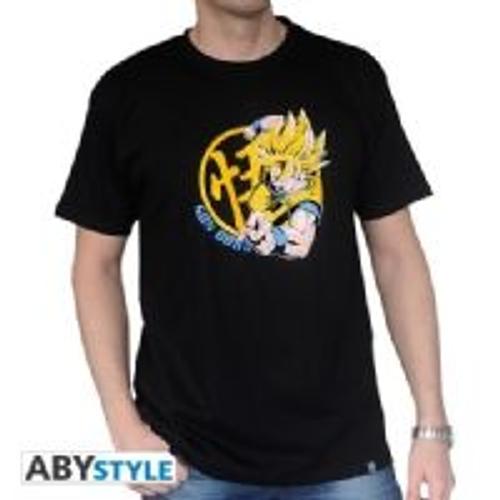 Dragon Ball - Tshirt Homme Noir Dbz/ Goku Super Saiyan Taille Xs