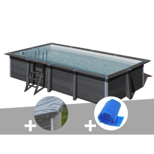 Kit piscine composite Gré Avant-Garde rectangulaire 6,06 x 3,26 x 1,24 m + Bâche de protection + Bâche à bulles