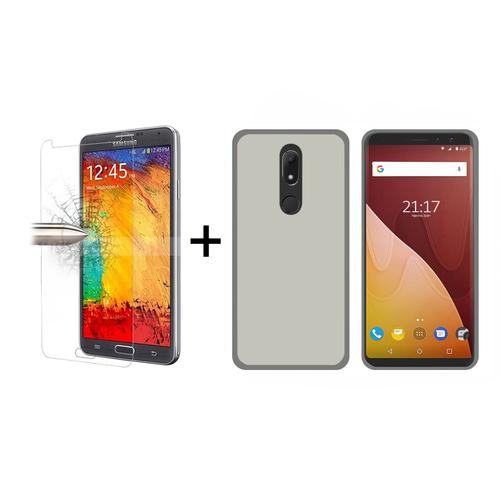 Tboc® Pack: Coque Gel Tpu Transparent + Protecteur D'écran En Verre Trempé Pour Wiko View Prime (5.7 Pouces) - Silicone Ultra Mince Étui Housse. Protecteur Résistant Aux Chocs, Rayures Et À L'abrasion