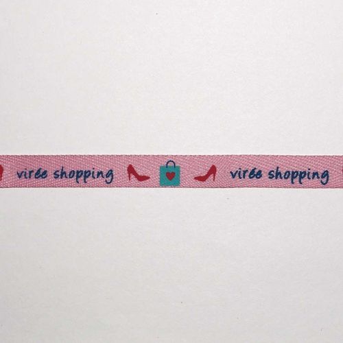 Ruban Message "Virée Shopping" Pour Scrapbooking, Loisirs Créatifs