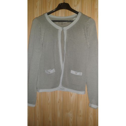 Gilet Gris In Extenso, Taille M. Acrylique. Longueur Totale : Environ 60 Cm. D&#39occasion : État Correct.