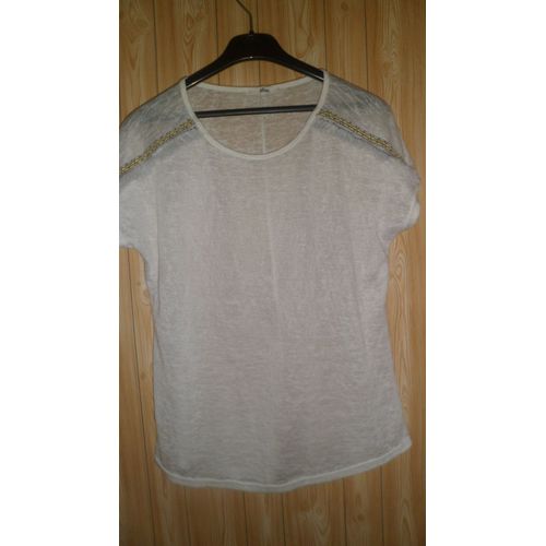 Maillot Manches Courtes Mim, Couleur Blanche. Taillant Du 38/40. Non Doublé. Longueur Totale : Environ 68 Cm Très Bon État.