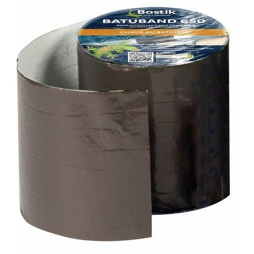 Bande d'étanchéité autocollante - bitume - caoutchouc - largeur 225 mm - gris - BATUBAND 650 BOSTIK